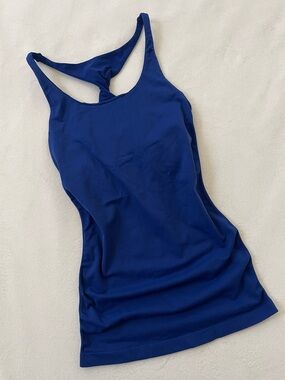 BeBe Electric Blue Spandex Brami Twisted Racerback Tank🦋